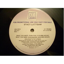 Stacy Lattisaw What You Need VINYL 12" USED