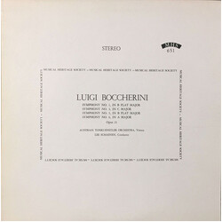 Luigi Boccherini / Tonkünstler Orchestra / Lee Schaenen Symphonies Nos. 1, 3, 5 & 6, Opus 21 Vinyl LP USED