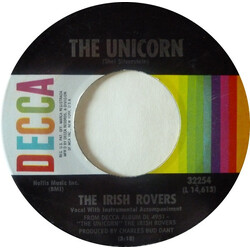 The Irish Rovers The Unicorn / Black Velvet Band USED VINYL 7INCH 45 RPM SINGLE
