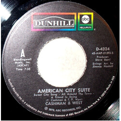 Cashman & West American City Suite USED VINYL 7INCH 45 RPM