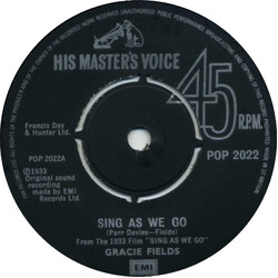 Gracie Fields Sing As We Go / Wish Me Luck (As You Wave Me Goodbye) USED VINYL 7INCH 45 RPM