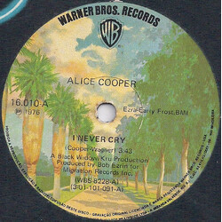 Alice Cooper I Never Cry USED VINYL 7INCH 33 S RPM SINGLE STEREO