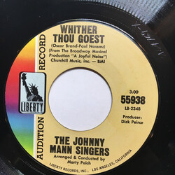 The Johnny Mann Singers Whither Thou Goest / A Joyful Noise USED VINYL 7INCH 45 RPM PROMO