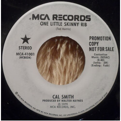 Cal Smith One Little Skinny Rib USED VINYL 7INCH 45 RPM SINGLE PROMO