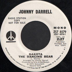 Johnny Darrell Dakota The Dancing Bear USED VINYL 7INCH 45 RPM PROMO STEREO MONO
