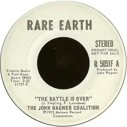The John Wagner Coalition The Battle Is Over VINYL 7" USED