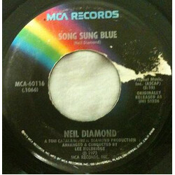 Neil Diamond Song Sung Blue / Gitchy Goomy USED VINYL 45 RPM 7INCH REISSUE