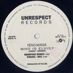 Feno-Mania Who Is Elvis? USED VINYL 12INCH 33 S RPM