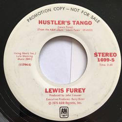 Lewis Furey Hustler's Tango Vinyl 7" USED