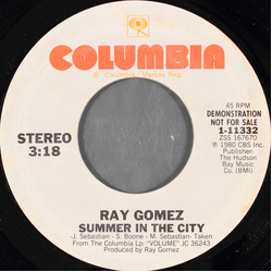 Ray Gomez Summer In The City Vinyl 7" USED
