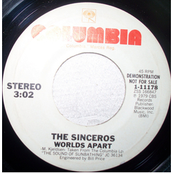The Sinceros Worlds Apart Vinyl 7" USED