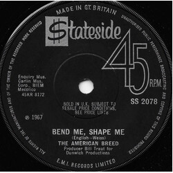 The American Breed Bend Me, Shape Me USED VINYL 7INCH 45 RPM SINGLE