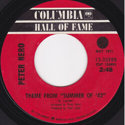 Peter Nero Theme From "Summer Of '42" / Brian's Song USED VINYL 7INCH 45 RPM SINGLE REISSUE STYRENE