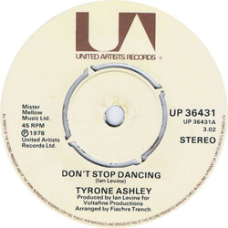Tyrone Ashley Don't Stop Dancing USED VINYL 7INCH 45 RPM SINGLE