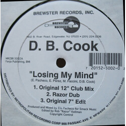 D.B. Cook Losing My Mind Vinyl 12" USED