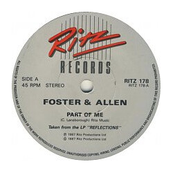 Foster & Allen Part Of Me Vinyl 7" USED