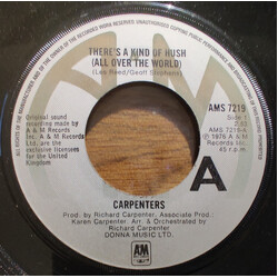Carpenters There's A Kind Of Hush (All Over The World) USED VINYL 7INCH 45 RPM SINGLE
