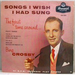 Bing Crosby Songs I Wish I Had Sung The First Time Around... Part Three USED VINYL 7INCH 45 RPM EP