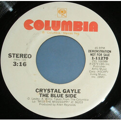 Crystal Gayle The Blue Side USED VINYL 7INCH SINGLE PROMO