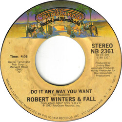 Robert Winters And Fall Do It Any Way You Want Vinyl 7" USED