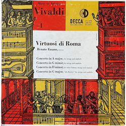 Renato Fasano / Virtuosi Di Roma "Collegium Musicum Italicum" Music Of Vivaldi Volume 1 Vinyl LP USED