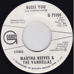 Martha Reeves & The Vandellas Bless You USED VINYL 7INCH 45 RPM PROMO STEREO MONO