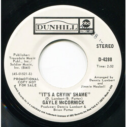 Gayle McCormick It's A Cryin' Shame USED VINYL 7INCH 45 RPM SINGLE PROMO STEREO MONO