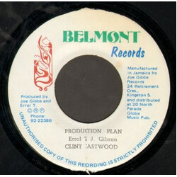 Errol Thompson / Joe Gibbs / Clint Eastwood / Bigger T Production Plan / Million Dollar Plan USED VINYL 7INCH 45 RPM