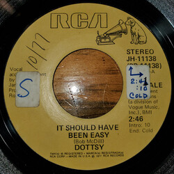 Dottsy It Should Have Been Easy USED VINYL 7INCH 45 RPM SINGLE PROMO STEREO MONO