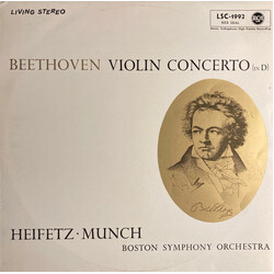 Ludwig van Beethoven / Jascha Heifetz / Charles Munch / Boston Symphony Orchestra Violin Concerto (In D) Vinyl LP USED
