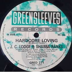 JC Lodge / Shabba Ranks Hardcore Loving Vinyl 12" USED
