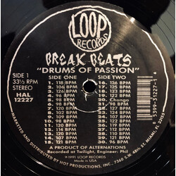 Alternations (2) Break Beats - Drums Of Passion USED VINYL 12INCH 33 S RPM