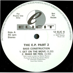 Bass Construction The E.P. Part 2 USED VINYL 12INCH EP PROMO 45 RPM