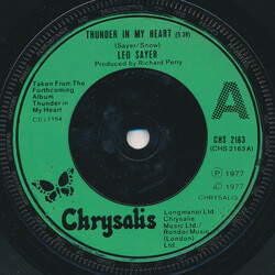 Leo Sayer Thunder In My Heart / Get The Girl VINYL 7" USED