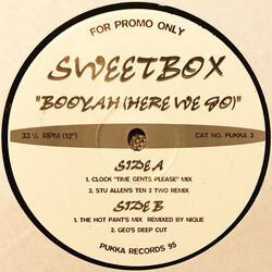 Sweetbox Booyah (Here We Go) USED VINYL 12INCH 33 S RPM PROMO