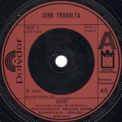 John Travolta Sandy USED VINYL 7INCH 45 RPM