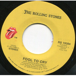 The Rolling Stones Fool To Cry / Hot Stuff USED VINYL 7"