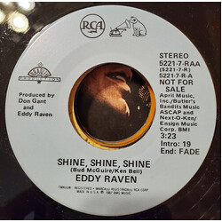 Eddy Raven Shine, Shine, Shine USED VINYL 7INCH 45 RPM PROMO