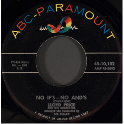 Lloyd Price And His Orchestra No If's - No And's / For Love USED VINYL 7INCH 45 RPM SINGLE