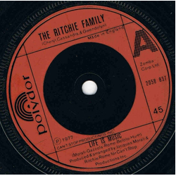 The Ritchie Family Life Is Music Vinyl 7" USED