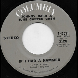 Johnny Cash & June Carter Cash If I Had A Hammer USED VINYL 7INCH 45 RPM SINGLE STEREO