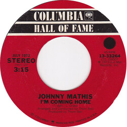 Johnny Mathis I'm Coming Home / I'm Stone In Love With You USED VINYL 7INCH 45 RPM SINGLE STYRENE STEREO
