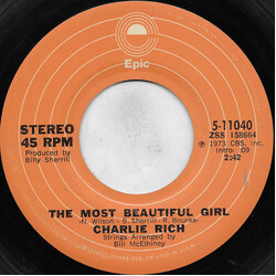 Charlie Rich The Most Beautiful Girl USED VINYL 7INCH SINGLE 45 RPM