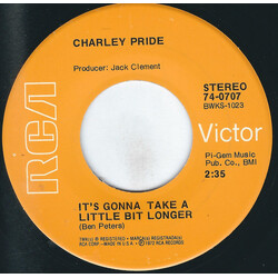 Charley Pride It's Gonna Take A Little Bit Longer USED VINYL 7INCH 45 RPM SINGLE