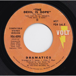 The Dramatics The Devil Is Dope USED VINYL 7INCH 45 RPM PROMO STEREO