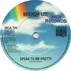 Brenda Lee Speak To Me Pretty / Here Comes That Feeling Vinyl 7" USED