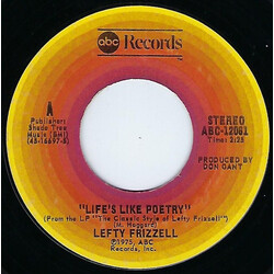 Lefty Frizzell Life's Like Poetry USED VINYL 7INCH 45 RPM SINGLE