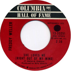 Freddy Weller She Loves Me (Right Out Of My Mind) USED VINYL 7INCH 45 RPM SINGLE REISSUE