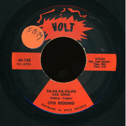 Otis Redding Fa-Fa-Fa-Fa-Fa (Sad Song) / Good To Me USED VINYL 7INCH 45 RPM SINGLE