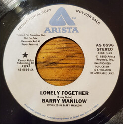 Barry Manilow Lonely Together USED VINYL 7INCH 45 RPM SINGLE PROMO